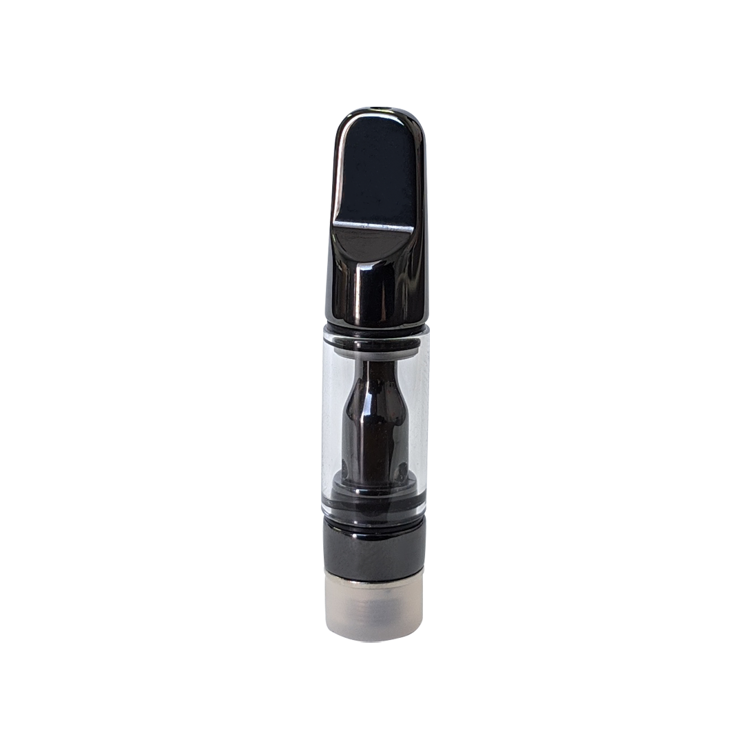 Black 0.5 ml Zirconia 007 510 thread vape cartridge with flat mouth tip