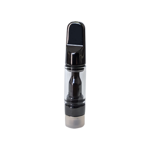 Black 0.5 ml Zirconia 007 510 thread vape cartridge with flat mouth tip