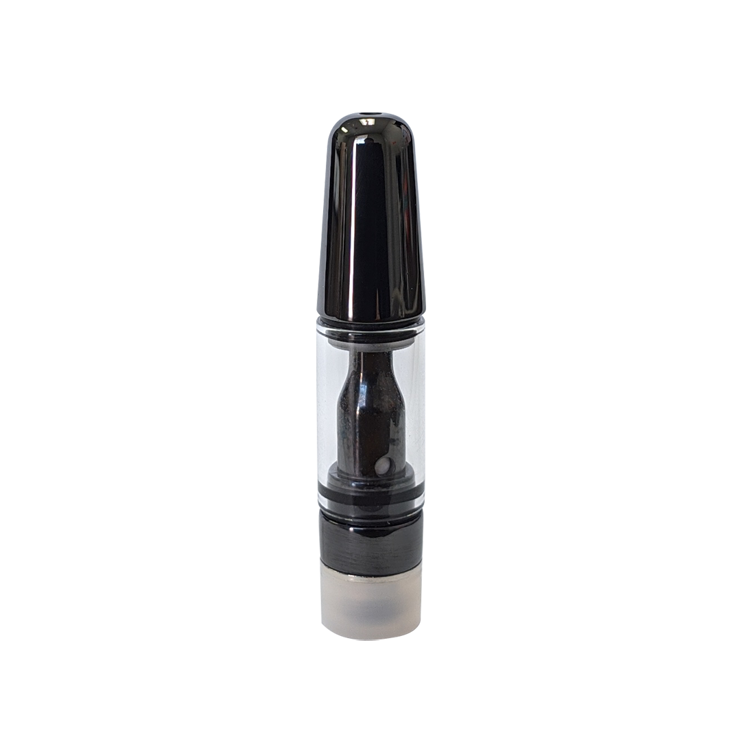 Black 0.5 ml Zirconia 007 510 thread vape cartridge with round mouth tip