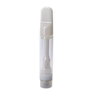 White 1 ml Zirconia 007 510 thread vape cartridge with flat mouth tip