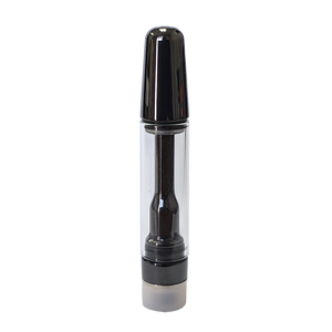 Black 1 ml Zirconia 007 510 thread vape cartridge with round mouth tip