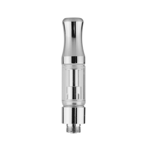 0.5 mL DM 023 510 thread vape cartridge with round, silver ceramic tip and silver base