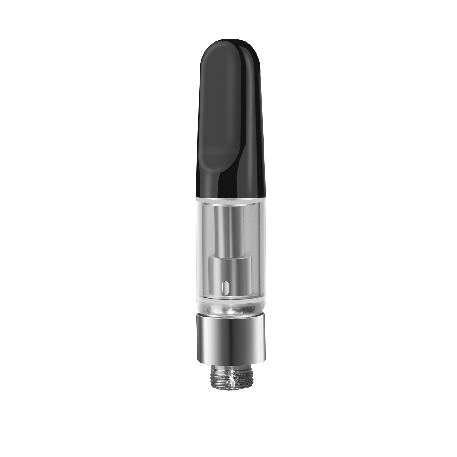 0.5 mL DM 023 510 thread vape cartridge with black ceramic tip and silver base