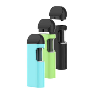 DMLift Blue, green, and black Sample pod vape pod systems with ceramic tips being detached sequentially